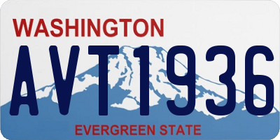 WA license plate AVT1936