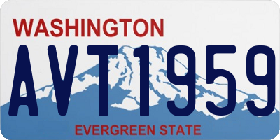WA license plate AVT1959