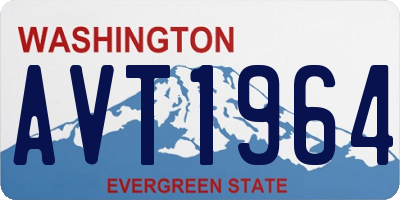 WA license plate AVT1964