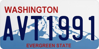 WA license plate AVT1991