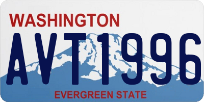 WA license plate AVT1996