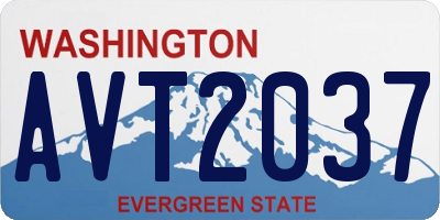 WA license plate AVT2037