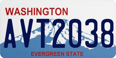 WA license plate AVT2038