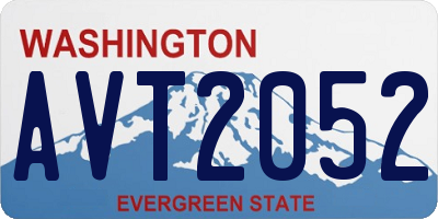 WA license plate AVT2052