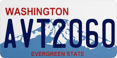 WA license plate AVT2060