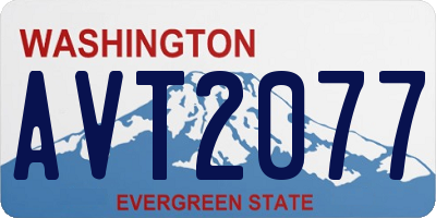 WA license plate AVT2077