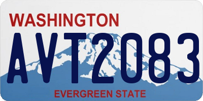 WA license plate AVT2083