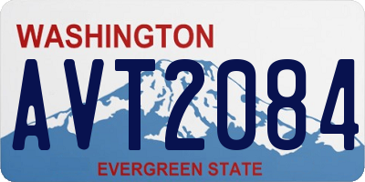 WA license plate AVT2084
