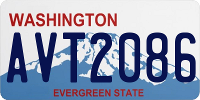 WA license plate AVT2086