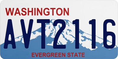 WA license plate AVT2116