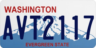 WA license plate AVT2117