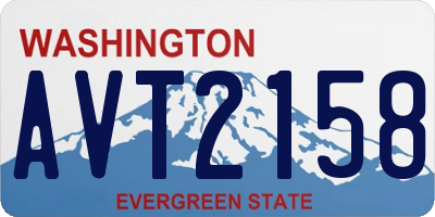 WA license plate AVT2158