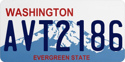 WA license plate AVT2186