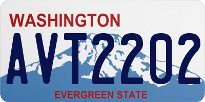 WA license plate AVT2202