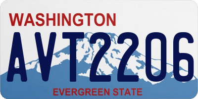 WA license plate AVT2206