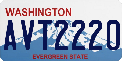 WA license plate AVT2220