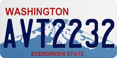 WA license plate AVT2232