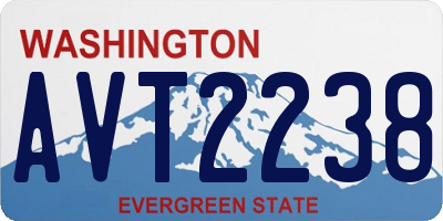 WA license plate AVT2238