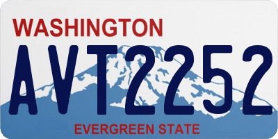 WA license plate AVT2252