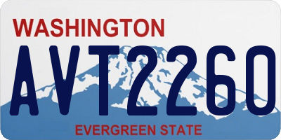 WA license plate AVT2260