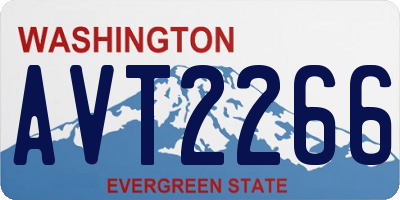 WA license plate AVT2266