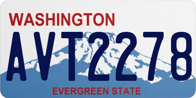 WA license plate AVT2278
