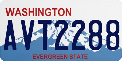 WA license plate AVT2288
