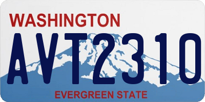 WA license plate AVT2310