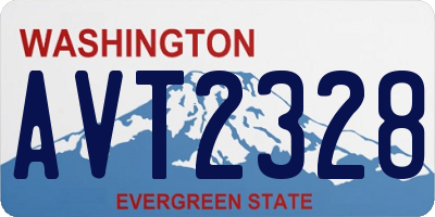 WA license plate AVT2328
