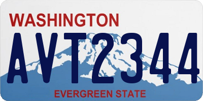 WA license plate AVT2344