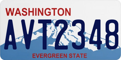 WA license plate AVT2348