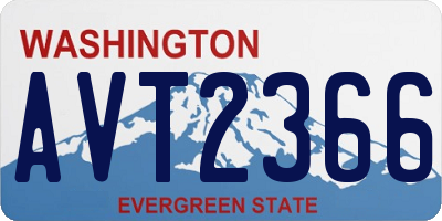 WA license plate AVT2366
