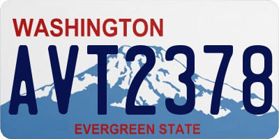 WA license plate AVT2378