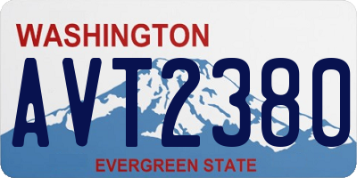 WA license plate AVT2380