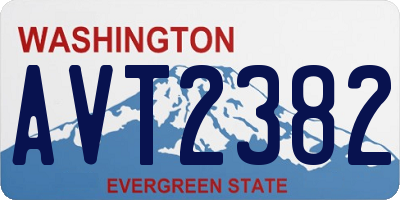 WA license plate AVT2382
