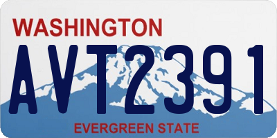WA license plate AVT2391
