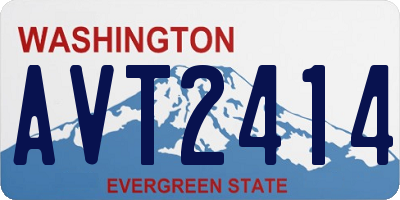 WA license plate AVT2414