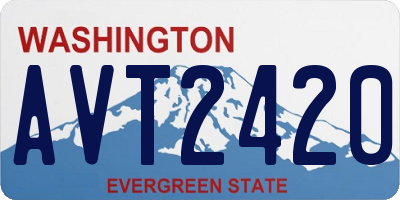 WA license plate AVT2420