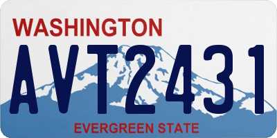 WA license plate AVT2431