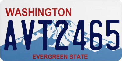WA license plate AVT2465