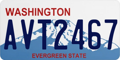 WA license plate AVT2467