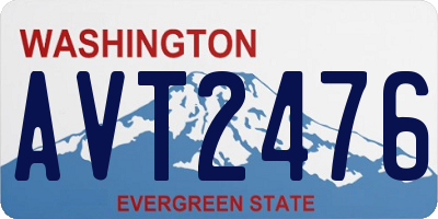 WA license plate AVT2476