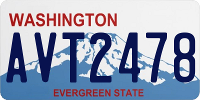 WA license plate AVT2478