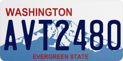 WA license plate AVT2480