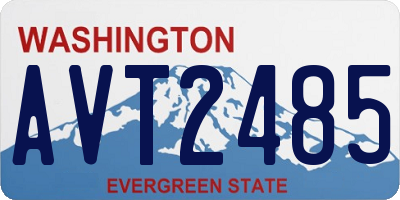 WA license plate AVT2485