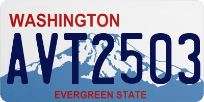 WA license plate AVT2503