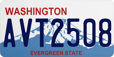 WA license plate AVT2508