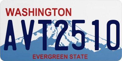 WA license plate AVT2510