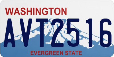 WA license plate AVT2516