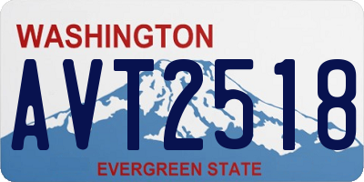WA license plate AVT2518